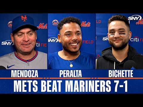 Carlos Mendoza, Freddy Peralta and Bo Bichette on Mets 7-1 victory over Mariners