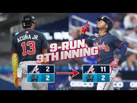 NINE RUNS IN THE NINTH! Ozzie Albies' second HR of the night capped off a HUGE Braves 9️⃣th inning!