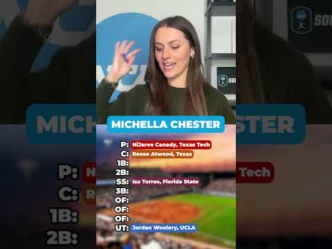 2026 college softball lineup draft w/ D1Softball 🥎 #shorts