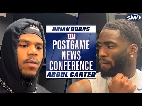 Abdul Carter and Brian Burns discuss Carter's second benching prior to loss vs Pats