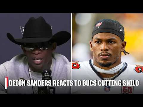 Deion Sanders reacts to Shilo Sanders getting cut by Buccaneers 🗣️ 'He's going to be straight!'