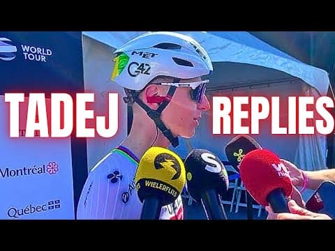 Tadej Pogačar ANSWERS CRITICS At GP Québec Press Conference