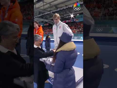 Jordan Stolz wins his second gold medal at #MilanoCortina2026 and breaks the olympic record!