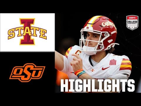 Iowa State Cyclones vs. Oklahoma State Cowboys | Full Game Highlights | ESPN College Football