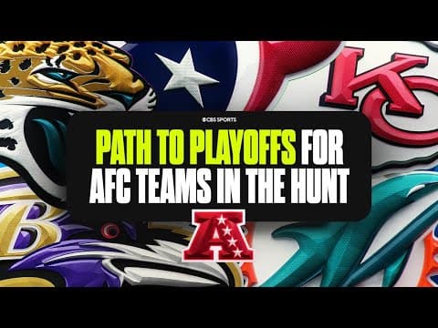 Path to the PLAYOFFS for AFC teams in the Hunt: Chiefs, Dolphins, Texans, Jaguars, and Ravens