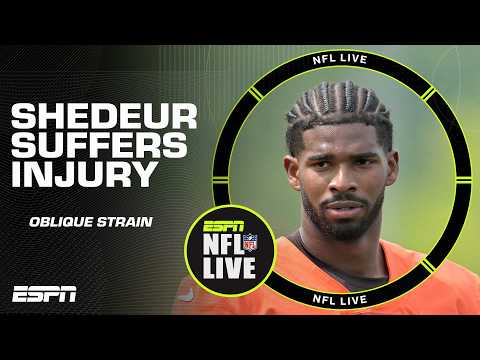 🚨 Shedeur Sanders suffers oblique strain 🚨 How this injury hurts his chances in QB battle | NFL Live