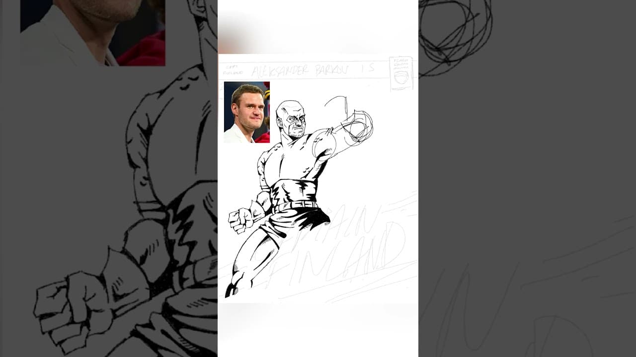 The process of the "Captain Finland" poster 🇫🇮🎨