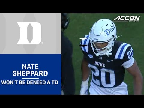 Duke RB Nate Sheppard Won't Be Denied The TD