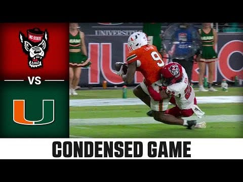 NC State vs Miami Condensed Game | 2025 ACC Football