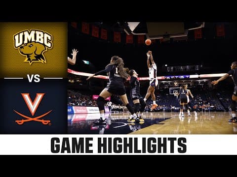 UMBC vs. Virginia Game Highlights | 2025-26 ACC Women's Basketball