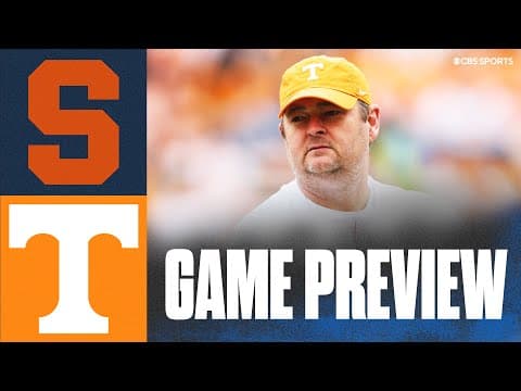 College Football Week 1 Game Preview: Syracuse vs No. 24 Tennessee