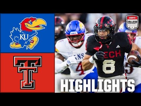 Kansas Jayhawks vs. Texas Tech Red Raiders | Full Game Highlights | ESPN College Football