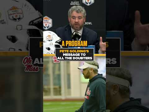 Pete Golding keeps it real 🗣️💯 #CFB #CFP #OleMiss #football #playoffs #FiestaBowl #Rebels