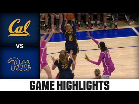 Cal vs. Pitt Highlights | 2025-26 ACC Women's Basketball