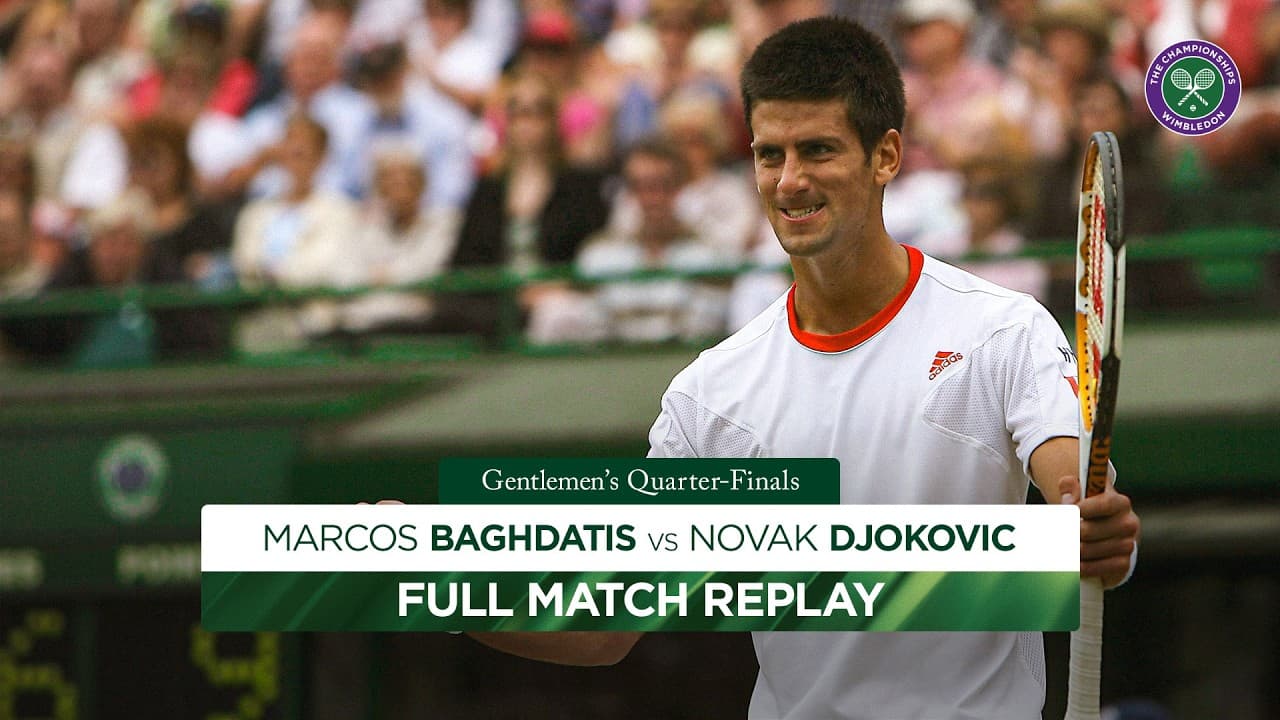 Marcos Baghdatis vs Novak Djokovic | Wimbledon 2007 Quarter-finals | Full Match Replay