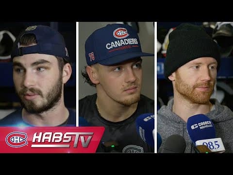 Dach, Bolduc + more Habs address the media at practice | FULL PRESS CONFERENCES