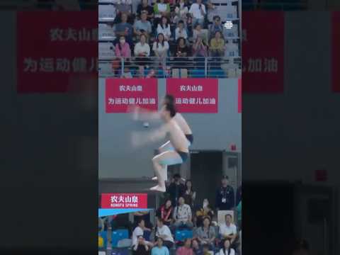 The Olympic And World Champions At the Men's 10m Synchronised #LianJunjie #YANGHao #diving #dive