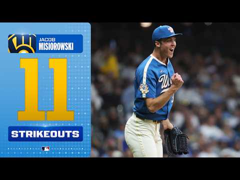 A season-high ELEVEN strikeouts for Jacob Misiorowski! 🔥 22 pitches of at least 102 MPH! 😮‍💨