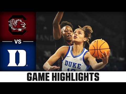 Duke vs. South Carolina Game Highlights | 2025-26 ACC Women's Basketball Highlights
