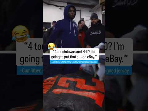 Cam Ward wanted to sell Shedeur’s jersey immediately 😭 (via deionsandersjr/IG, welloffforever/IG)