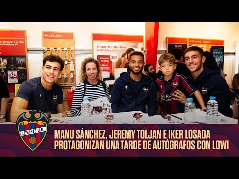 Manu Sánchez, Jeremy Toljan e Iker Losada protagonizan una tarde de autógrafos con Lowi
