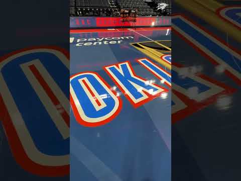 Our NBA Cup court is here 🤩 #okcthunder #nba