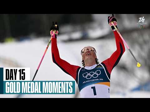Gold medal moments from Day 15 of the Milan Cortina Olympics
