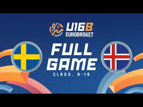 LIVE - Sweden v Iceland | FIBA U16 Women's EuroBasket 2025 Div B | Classification 9-16