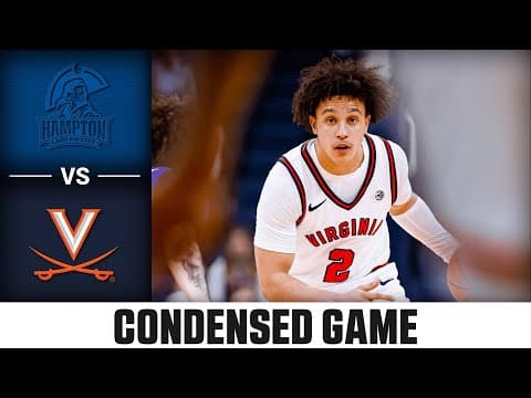 Hampton vs. Virginia Condensed Game | 2025-26 ACC Men's Basketball