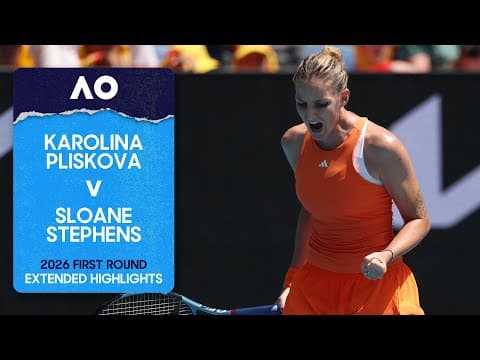 Karolina Pliskova v Sloane Stephens Extended Highlights | Australian Open 2026 First Round