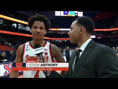 Kiyan Anthony reacts to 15-point game in his Syracuse debut | ESPN College Basketball