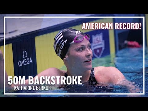 Katharine Berkoff Sprints to American Record in 50M Backstroke | 2025 Toyota National Championships