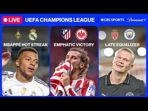 UEFA Champions League 24/7 ⭐ | MD2: Real Madrid, Man City & MORE | Tuesday 1/6 | CBS Sports Golazo