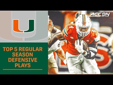 2025 Miami Hurricanes Defense | Top 5 Plays