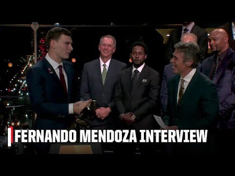 Fernando Mendoza reacts to winning Heisman Trophy | ESPN College Football