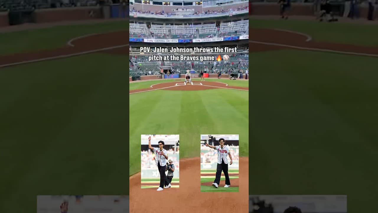 JJ threw a heater on the outside corner 🔥👓 #nba #hawks @braves #baseball #jalenjohnson #basketball