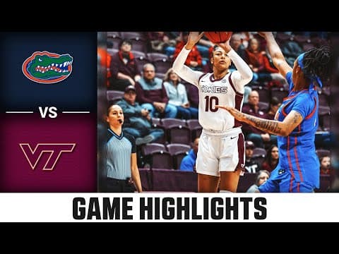 Florida vs. Virginia Tech Game Highlights | 2025-26 ACC Women's Basketball