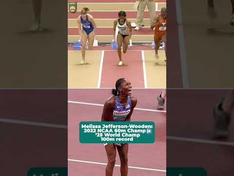 World Champ Melissa Jefferson-Wooden was the 2022 NCAA 60m champ 🥇 #shorts