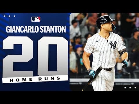 Big fly for Big G! 💪 Giancarlo Stanton becomes the 7th Yankee this season to reach 20 home runs!
