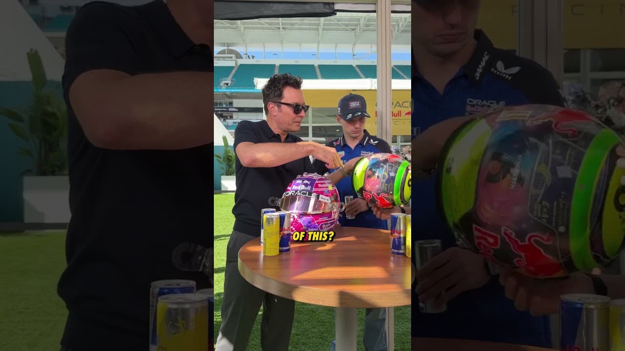Here’s your host @fallontonight 🎙️ #F1 #RedBullRacing