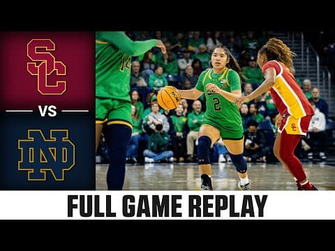 USC vs Notre Dame Full Game Replay | 2025-26 ACC Women's Basketball