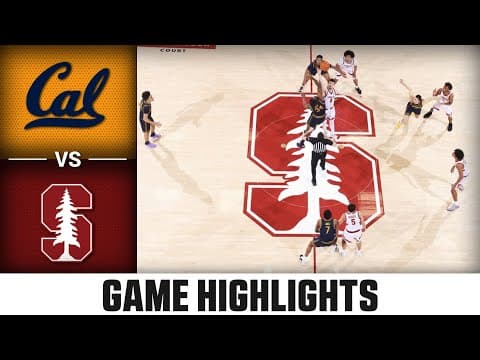 Cal vs. Stanford Game Highlights | 2025-26 ACC Men's Basketball