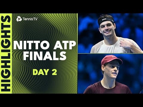 Fritz vs Musetti, Sinner Takes on Auger-Aliassime | Nitto ATP Finals Day 2 Singles Highlights