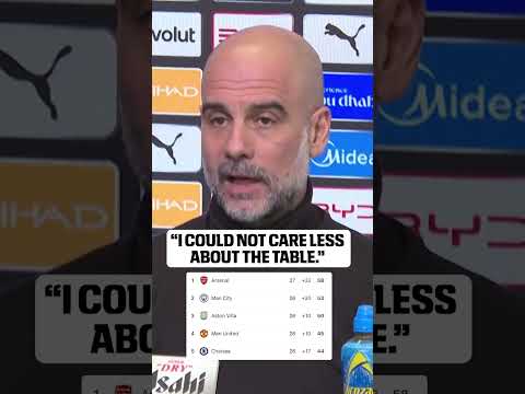 Pep Guardiola isn't focusing on the title race 🏆