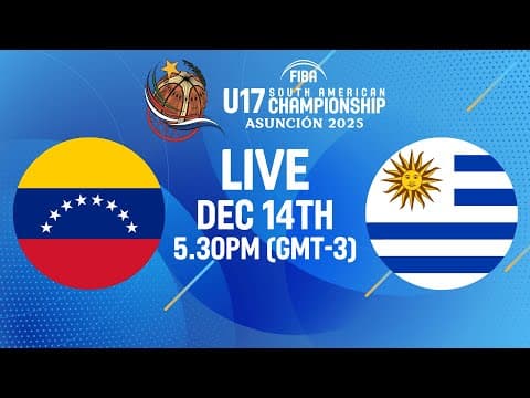 LIVE - Venezuela v Uruguay | FIBA U17 South American Championship 2025 | 3rd Place Game