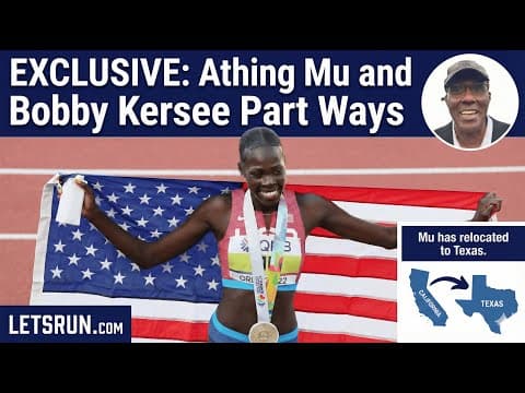 Breaking News: Athing Mu-Nikolayev has parted ways with coach Bobby Kersee and moved to Dallas