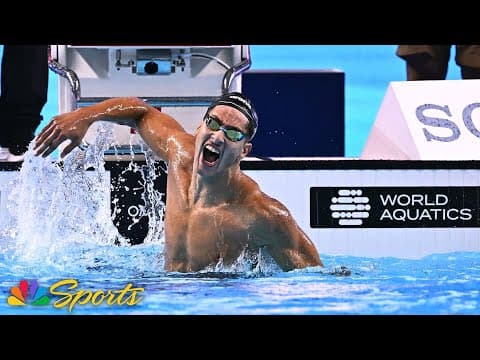 Ahmed Jaouadi shocks Olympic medalists in men’s 800m freestyle at worlds | NBC Sports