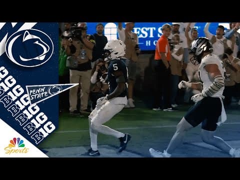 Drew Allar finds Devonte Ross for 35-yard touchdown in White Out against Oregon | Big Ten on NBC