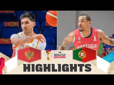 Montenegro 🇲🇪 v Portugal 🇵🇹 | Highlights | FIBA Basketball World Cup 2027 European Qualifiers