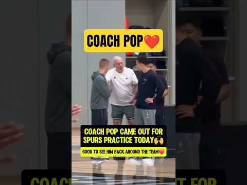 Coach Gregg Popovich at Spurs practice🙌